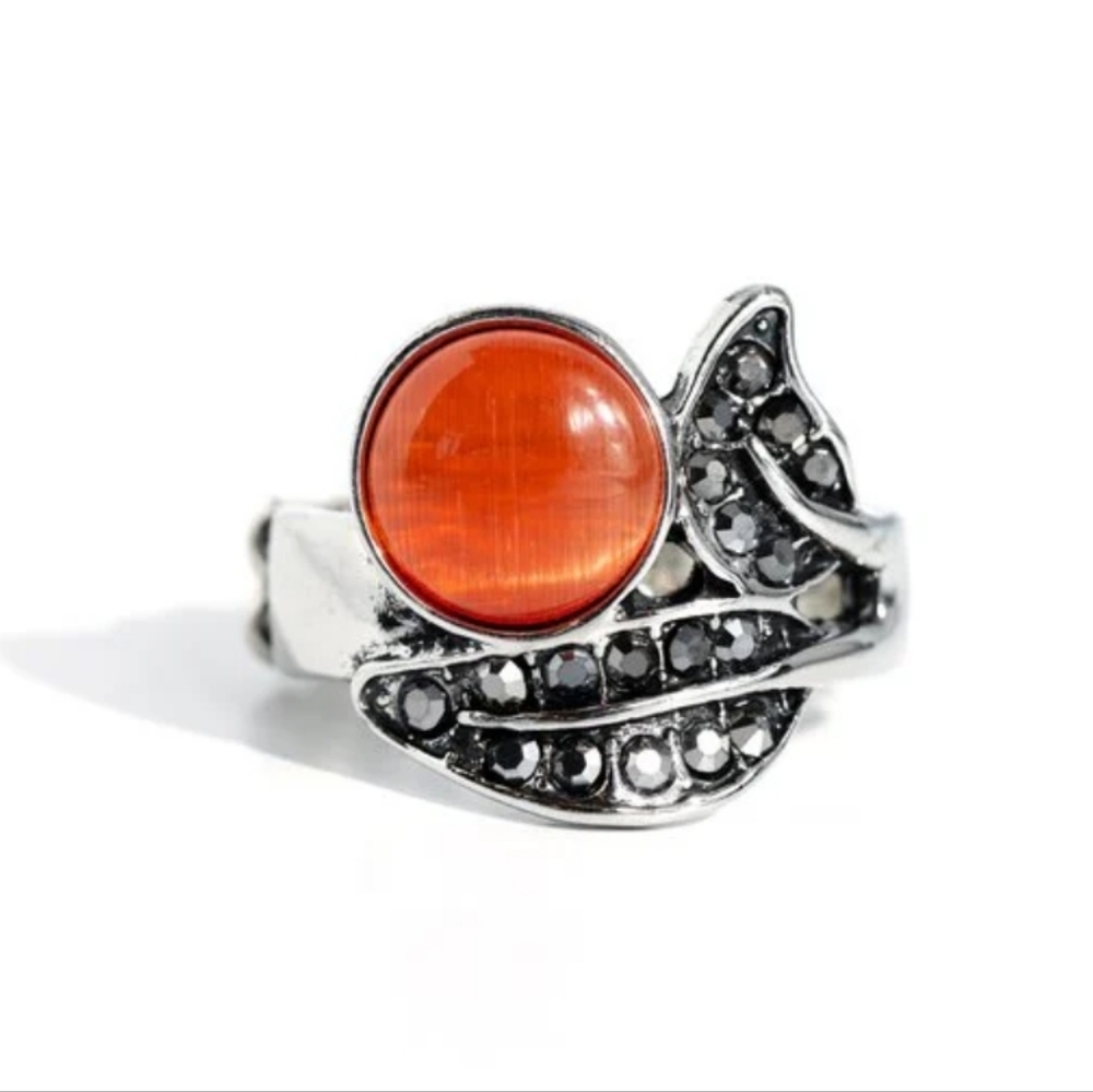 Cat's Eye Candy Orange Ring